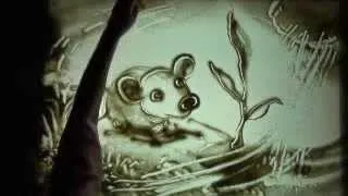 Мультфильм-сказка нарисованный песком "Мышонок и подснежник"