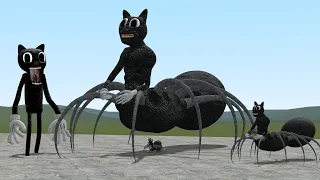 NEW SPIDER CARTOON CAT VS TREVOR HENDERSON CREATURES!! Garry's Mod [Siren Head]