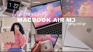 MacBook Air M3 unboxing + set up