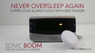 SONIC BOOM SB300ss SUPER Loud Alarm Clock with Bed Shaker