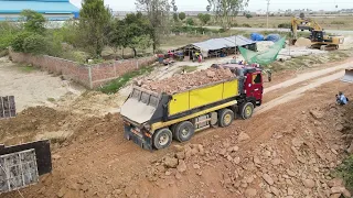 Best Mini SHANTUI Bulldozer Constructed Road Linking the Briដge Bulldozer Construction TV