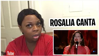 First time reacting to-Rosalía canta 'Me quedo contigo' | Goya 2019