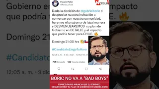 Franco Parisi anuncia que el domingo "desmenuzará" el Plan de Gobierno de Gabriel Boric en Bad Boys