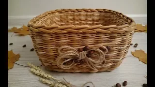 #1047 Мастер-класс с Ниной Корзинка из газет DIY Newspaper Basket Weaving Tutorial ENGLISH SUBTITLES