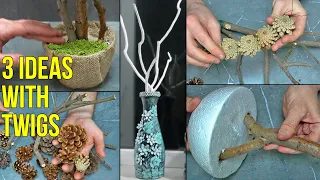 Here's how ordinary twigs can be turted into something cool! What to make from twigs, twigs decor