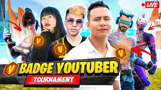 Free Fire Live V Badge Youtubers Tournament with @Sooneeta & UG Ayush Bhai #booyahday #tondegamer