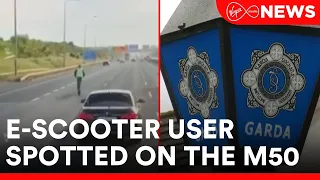 'Reckless and irresponsible' footage shows electric scooter travelling along a motorway