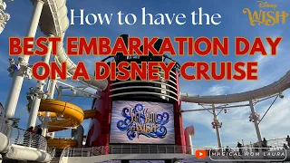 Embarkation Day Tips & Tricks Boarding the Disney Wish for a New Year's Eve Cruise #disneywish