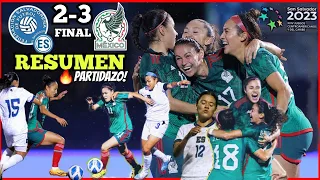 México Femenil vs El Salvador Femenil RESUMEN 🔴 PARTIDAZO! 🔥 Juegos Centroamericanos 1.7.2023