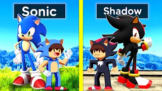 SONIC FAMILY VS SHADOW FAMILY In GTA 5!