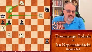 5 Minutes with GM Ben Finegold: Gukesh vs Nepomniachtchi, Rapid 2023