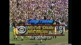 1985 Notre Dame @ Michigan; CBS, College Football