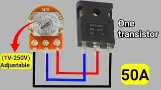 How To Make Adjustable Voltage Regulator | High Voltage Controller Circuit