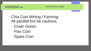 Chia coin mining farming. How many forks? Which one to farm parallel?