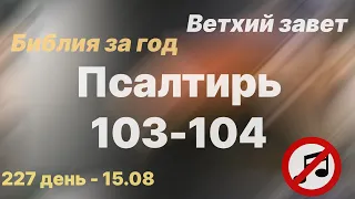 Библия за год | без музыки |  день 227 | Псалтирь 103-104 псалом| план чтения Библии 2022