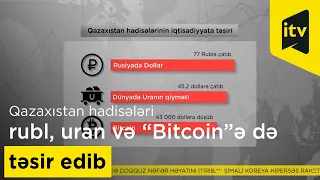 Qazaxıstan hadisələri rubl, uran və “Bitcoin”ə də təsir edib