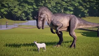 Dinossauro  Devora Uma Cabra