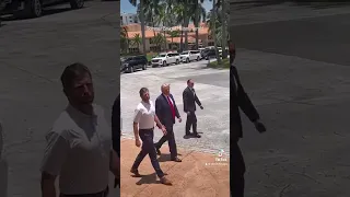 Trump greets supporters before heading to Miami courthouse