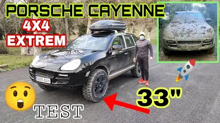 🏁Prueba PORSCHE Cayenne V8 4X4 Extreme Off Road con Ruedas 33"🚀 BRUTAL!!😲 Tutorial como preparar