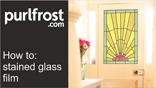How to apply stained glass window film by Purlfrost