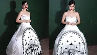 Urfi Javed Looking Beautiful In Taj Mahal Dress Spotted At Mumbai