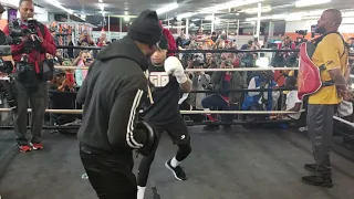 Gervonta Tank Davis Working the Mitts for Gamboa Fight, Part 1