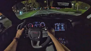 2023 Dodge Challenger Hellcat Black Ghost POV Night Drive (3D Audio)(ASMR