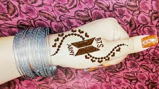 BTS | BTS Mehndi Design | Bts Henna Tattoo | Bts Army Henna Tattoo #shorts #bts #btsmehndi #btsarmy