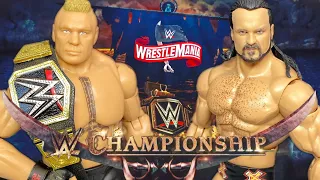 Brock Lesnar vs Drew McIntyre WWE Championship Action Figure Match! WrestleMania 36!