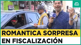 Fiscalización de tránsito tuvo un romántico giro en vivo