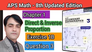 Exercise 1B Question 3  II APS Maths 8th II New Secondary Mathematics Book 3 Updated Edition