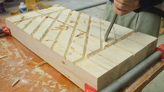 Solid Wood Processing Idea With Extremely Unique And Creative Design // Inspiring Woodworking Design