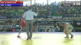 Repechage   Freestyle Wrestling 61 kg   V DUBOV BUL vs N ENKHSAIKHAN MGL   Tashkent 2014