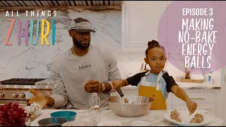 Zhuri makes no bake snack recipe with her dad, LeBron James!