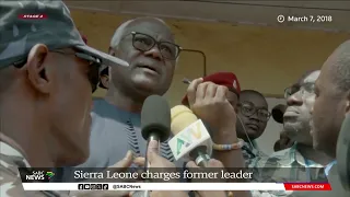 Sierra Leone charges its former leader, Ernest Bai Koroma with treason