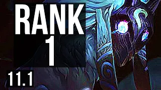 KINDRED vs RENGAR (JUNGLE) | Rank 1, Rank 1 Kindred, Quadra, 11/3/8 | BR Challenger | v11.1