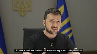 Volodymyr Zelensky addressed investors during the Ukraine Virtual Investor Conference