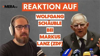 Reaktion: Schäuble kritisiert deutsche Doppelmoral ohne eigene Verantwortung zu benennen | MERATV