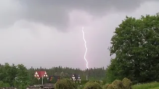 Gwałtowna popołudniowa burza. 07.06.2024, Jurgów