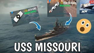 Uss Missouri With GTX 690 Missile And RSM Bulava Missile - Modern Warships