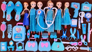 10 Minutes Unboxing Disney Frozen Barbie Doll with Mini Doctor Set & Makeup Cosmetic | ASMR