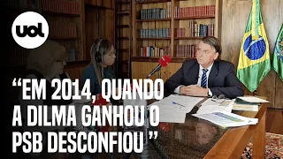 Bolsonaro volta a atacar eficiência das urnas eletrônicas em entrevista: 'Em 2014, PSB desconfiou'