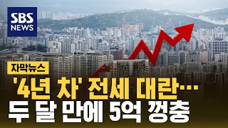 '4년 차' 전세 대란…두 달 만에 5억 껑충 (자막뉴스) / SBS