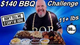 $140 Corporal Dee BBQ Challenge - 11+ lbs, 30 minutes - Is this IMPOSSIBLE?