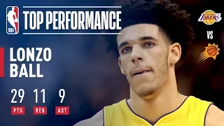 Lonzo Ball Completes A Near Triple Double in Lakers Win | 29 Points, 11 Rebounds, 9 Assists