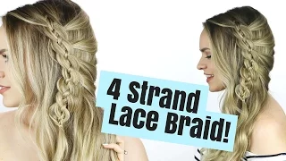 4 Strand Lace Braid Hair Tutorial