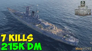World of WarShips | Yamato | 7 KILLS | 215K Damage - Replay Gameplay 1080p 60 fps