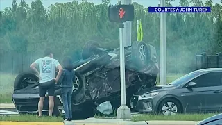 Three people taken to the hospital after crash on Highway 79