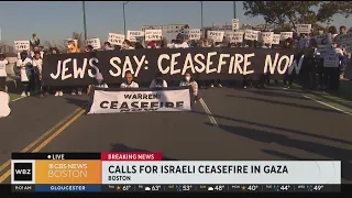 Protesters block Boston University Bridge calling for cease-fire in Israel-Hamas war