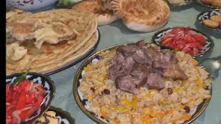 Часть 3 Узбекистан! Мама Люся даёт мастер-класс по приготовлению плова, Раъно испекла лепёшки